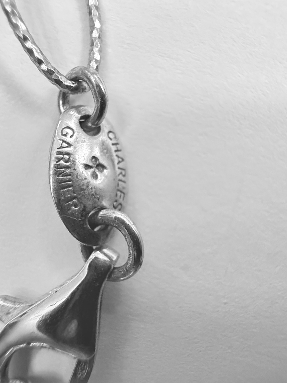Ross-Simons Charles Garnier Necklace 
925 / PERU with clover/flower hallmark - Picture 2 of 4